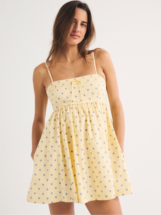 Abercrombie & Fitch Dresses & Skirts - Yellow Polka Dot Spaghetti Strap Sundress